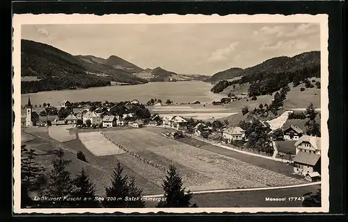 AK Fuschl am See, Gesamtansicht mit Umgebung aus der Vogelschau