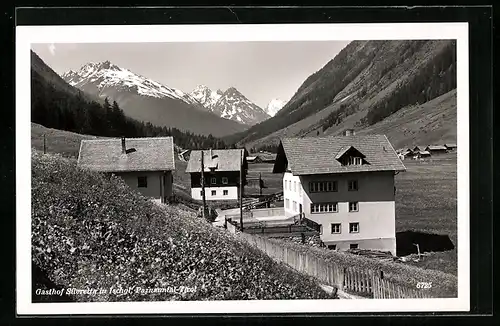 AK Ischgl, Ortspartie mit Gasthaus Silvretta