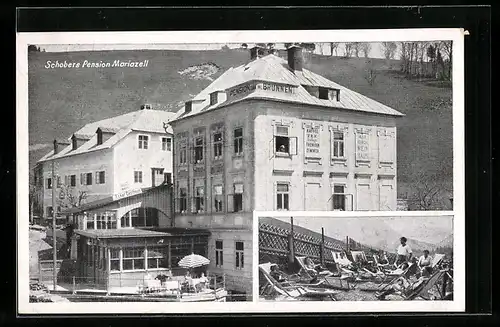 AK Mariazell, Schobers Pension mit Sonnenbad