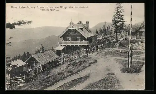 AK Mariazell, Hans Reisenhofers Almwirtshaus am Bürgeralpel