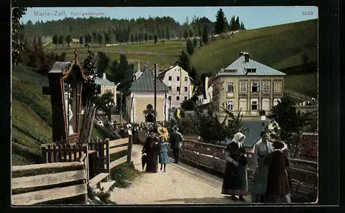 AK Mariazell, Strasse im Ortsteil Heiligenbrunn