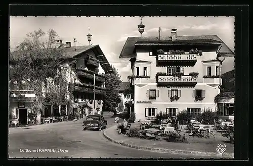 AK Kaprun, Strassenpartie mit Gasthäusern