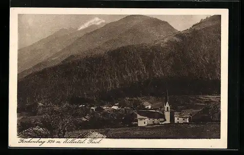 AK Finkenberg /Zillertal, Ortsansicht vor Bergkulisse
