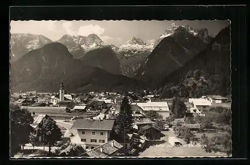 AK Lofer, Ortsansicht mit Loferer Steinbergen