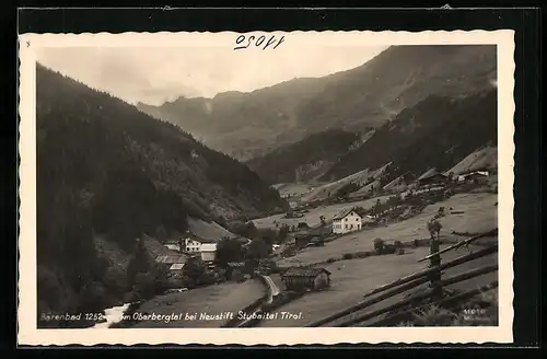 AK Bärenbad im Oberbergtal bei Neustift, Ortsansicht aus der Vogelschau