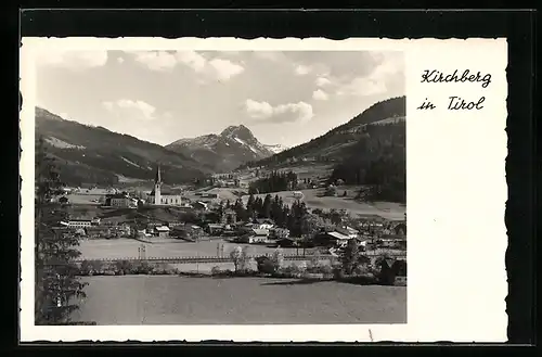 AK Kirchberg i. T., Gesamtansicht aus der Vogelschau