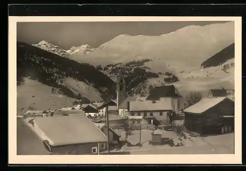 AK Serfaus, Ortsansicht mit Kirche