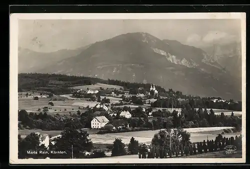 AK Maria Rain, Ortsansicht aus der Vogelschau