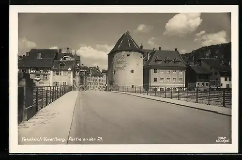 AK Feldkirch, Partie an der Ill, mit Wehrturm
