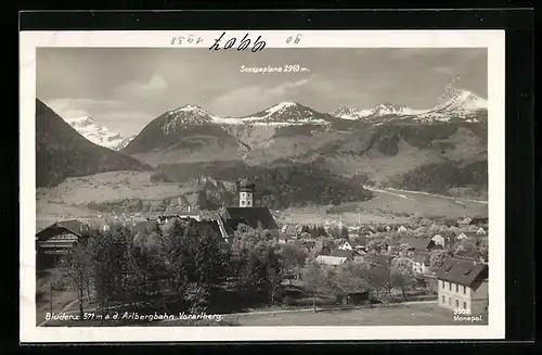 AK Bludenz, Ortsansicht aus der Vogelschau