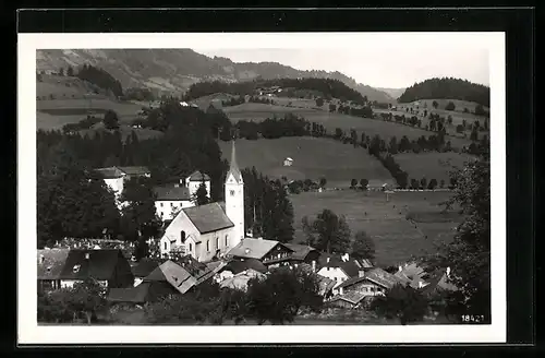 AK Goldegg im Pongau, Ortspartie mit Kirche