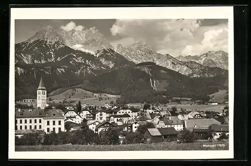 AK Saalfelden, Teilansicht mit Steinernem Meer