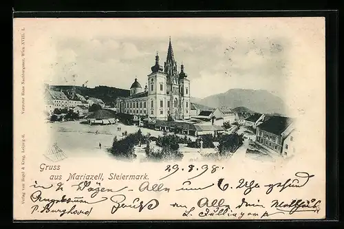 AK Mariazell i. Steiermark, Blick auf die Basilika