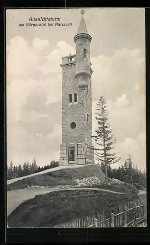 AK Mariazell, Aussichtsturm am Bürgeralpl