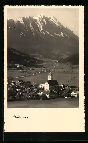 AK Gröbming, Ortsansicht mit Kirche