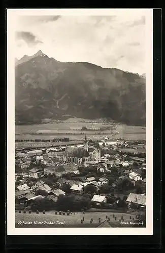 AK Schwaz /Unterinntal, Ortsansicht mit Kirche