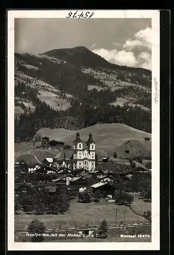 AK Hopfgarten, Ortsansicht mit Hohen Salve