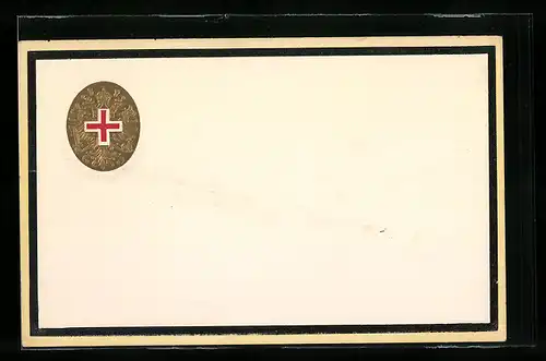 Präge-AK Rotes Kreuz Nr. 19: Wappen der Kriegsfürsorge