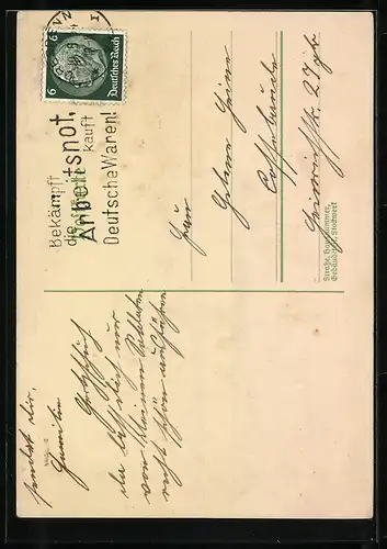 Künstler-AK Handgemalt: Segelboot vor versinkender roter Sonne