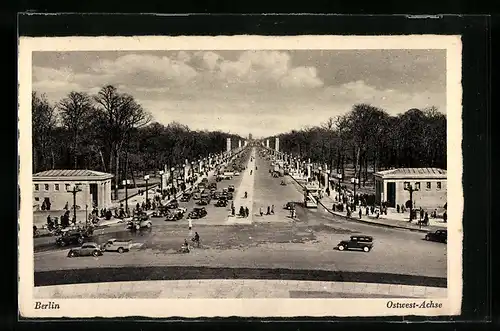 AK Berlin-Tiergarten, Blick in die Ostwest-Achse