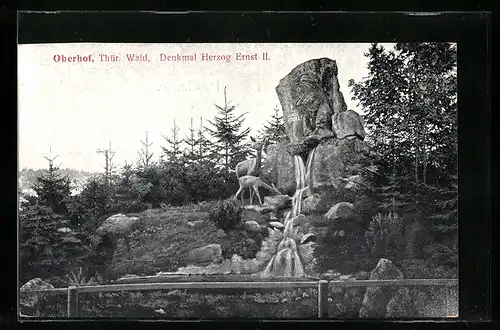 AK Oberhof /Thür. Wald, Denkmal Herzog Ernst II.
