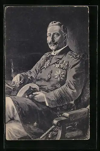 Künstler-AK Willy Stoewer: Kaiser Wilhelm II. als Grossadmiral mit Orden Pour le Merite