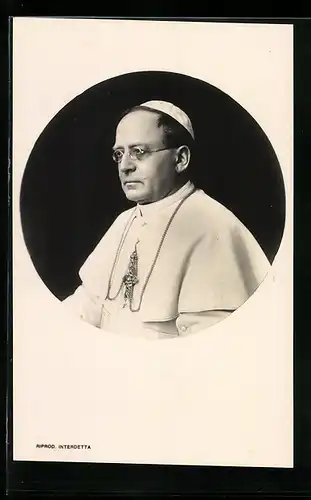 AK Papst Pius XI. in weisser Soutane