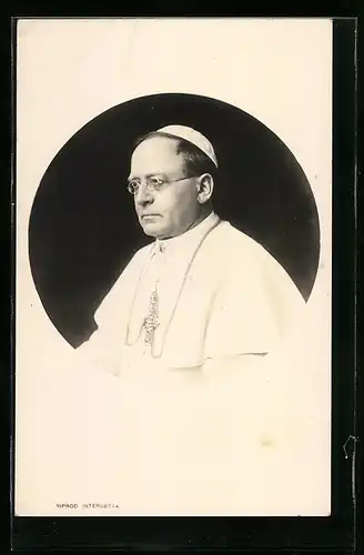 AK Papst Pius XI. im Profil