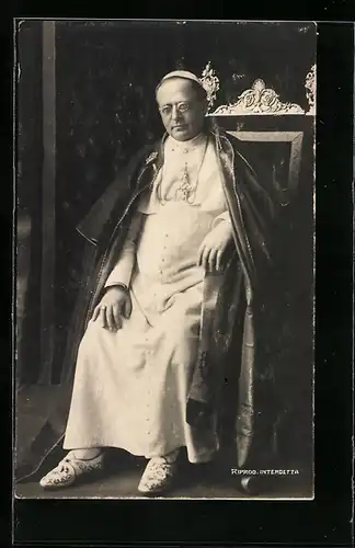 AK Portrait von Papst Pius XI. in Robe