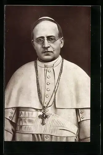 AK Papst Pius XI. mit Kreuzkette