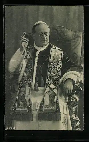 AK Papst Pius XI. erteilt den Segen