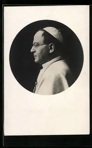 AK Portrait von Papst Pius XI. mit Brille