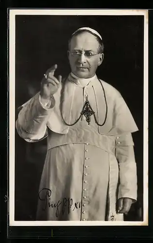 AK Papst Pius XI. in seinem weissen päpstlichen Gewand
