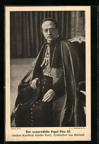 AK Portrait Papst Pius XI. nach der Wahl