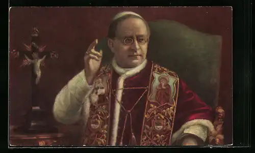 AK Papst Pius XI. im Ornat