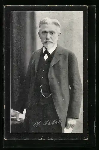 AK August Bebel, 1840-1913, Mitglied des Reichstags seit 1867