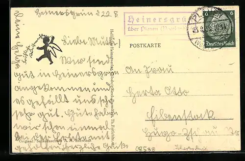 AK Landpoststempel Heinersgrün über Plauen (Vogtland)