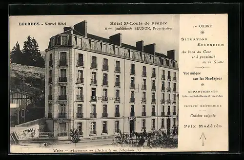 AK Lourdes, Nouvel Hôtel, Hôtel St-Louis de France