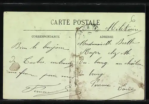 AK Tarbes, La Rue des Grands-Fossés, Strassenpartie