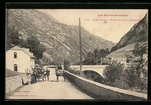 AK Gavarnie, Pont de Sia, Route de Luz