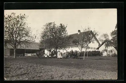 Foto-AK Ebenried, Gehöft im Jahr 1910