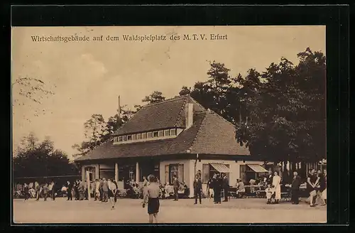 AK Erfurt, Wirtschaftsgebäude auf dem Waldspielplatz des M. T. V.