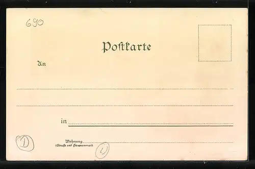 Lithographie Neckargemünd, Gruss vom Neckarthal, Das Neckarthal abwärts vom Dilsberg aus, Ortsansicht