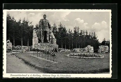 AK Ascheffel, Partie am Bismarckdenkmal