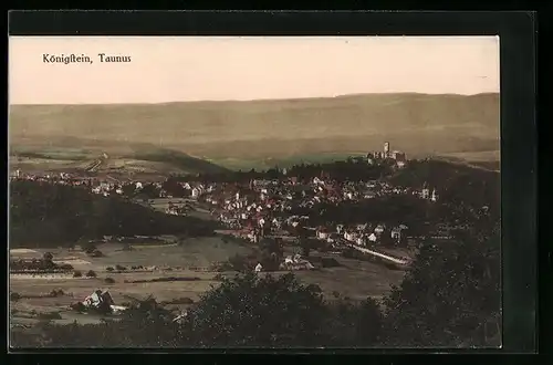 AK Königstein / Taunus, Totale vom Berg aus gesehen