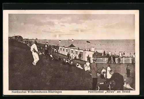 AK Wilhelmshaven-Rüstringen, Familienbad Möwe am Strand