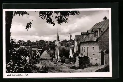 AK Gressthal / Ufr., Teilansicht mit Kirche