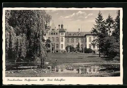 AK Bad Salzuflen, Krankenhaus Hoffmann Stift mit Seerosenteich