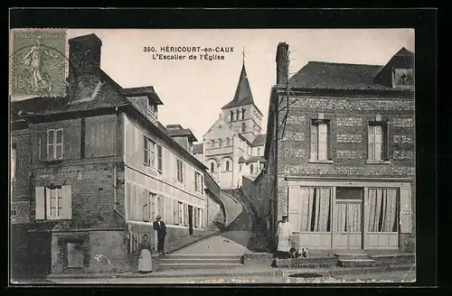 AK Hèricourt-en-Caux, L`Escalier de l`Èglise