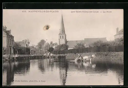 AK Manneville-es-Plains, La Mare